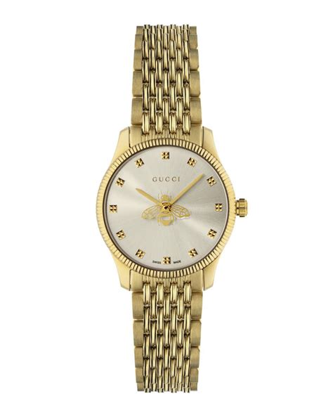 gucci watch stainless bee|gucci bee watch 29mm.